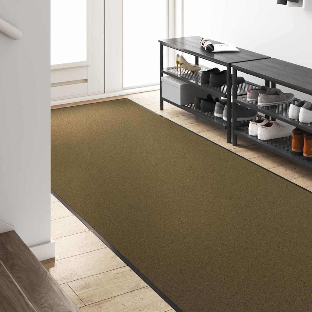 Vidaxx paillasson autrement marron et noir 120 x 300 cm polyamide et PVC