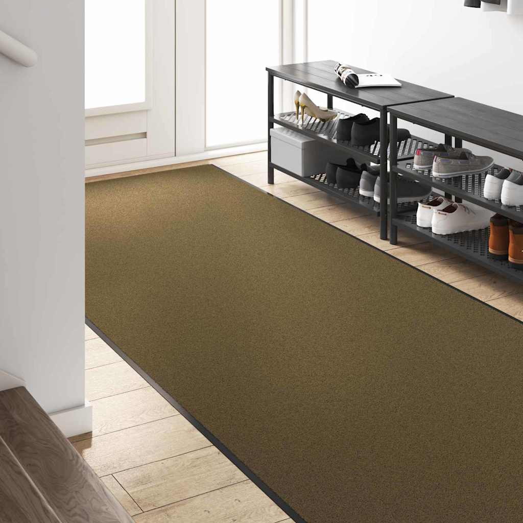 Vidaxx paillasson autrement marron et noir 120 x 350 cm polyamide et PVC