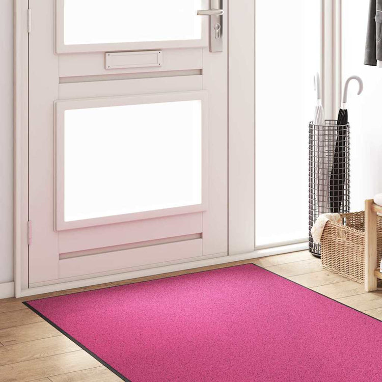 Vidaxl paillasson différent rose et noir 120 x 300 cm polyamide et PVC