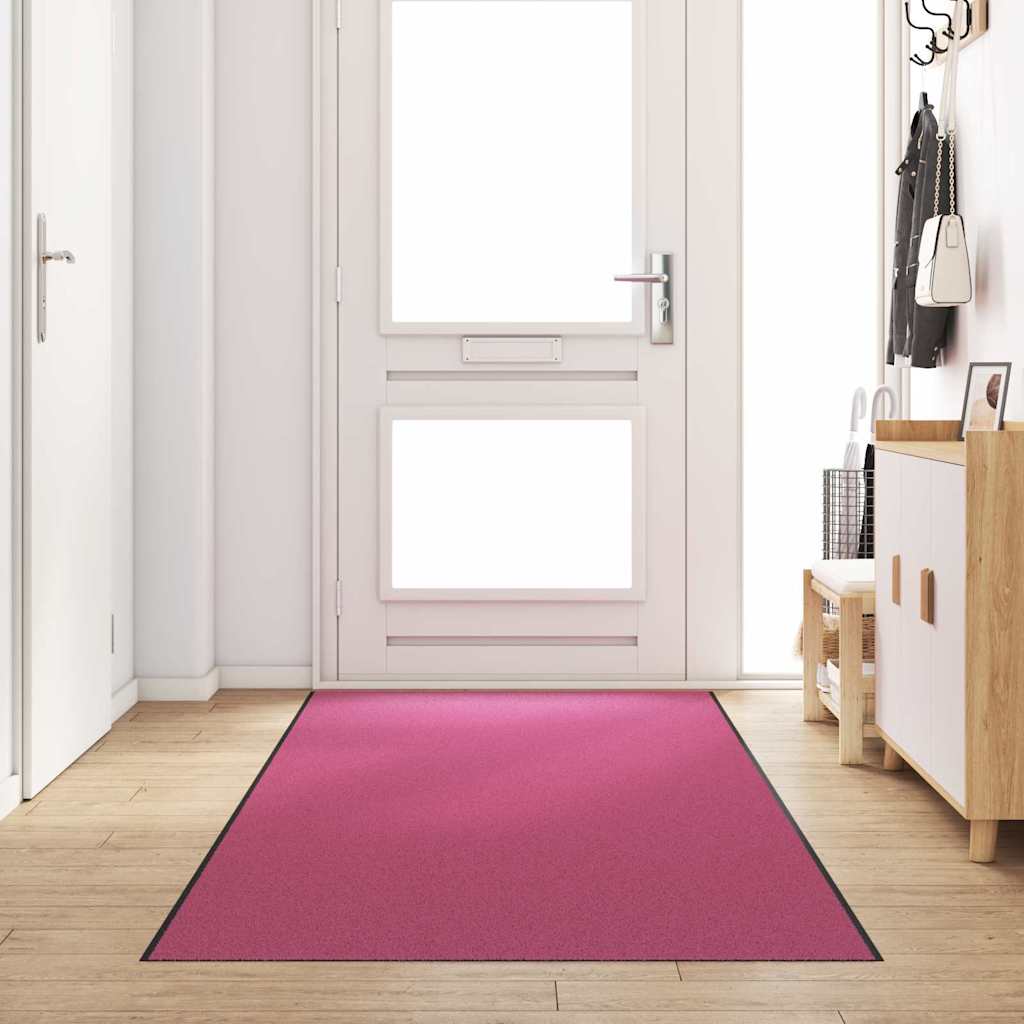 Vidaxl paillasson différent rose et noir 120 x 400 cm polyamide et PVC