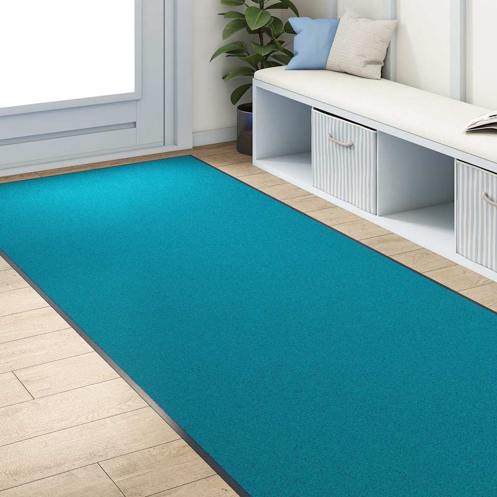 Vidaxx paillasson différent cyan et noir 120 x 250 cm polyamide et PVC