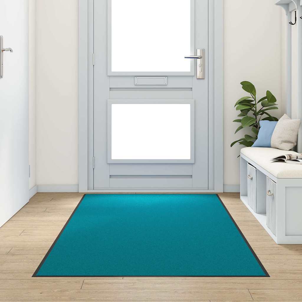 Vidaxx paillasson différent cyan et noir 120 x 250 cm polyamide et PVC