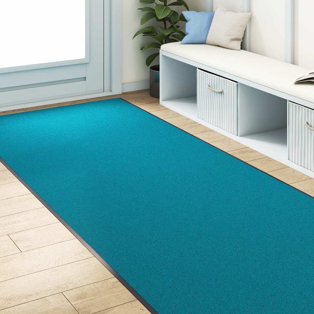 Vidaxx paillasson différent cyan et noir 120 x 350 cm polyamide et PVC