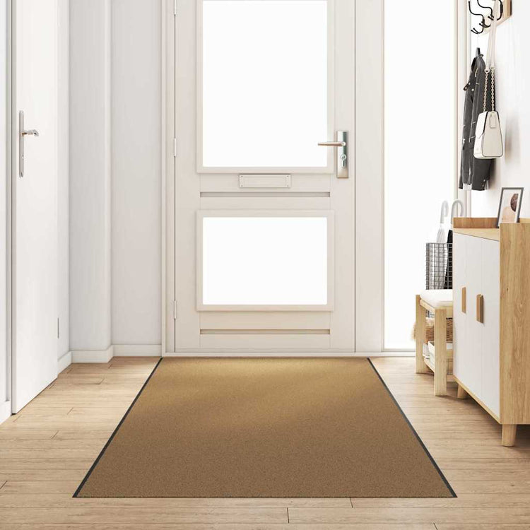 Vidaxl paillasson différent crème et noir 120 x 350 cm polyamide et PVC