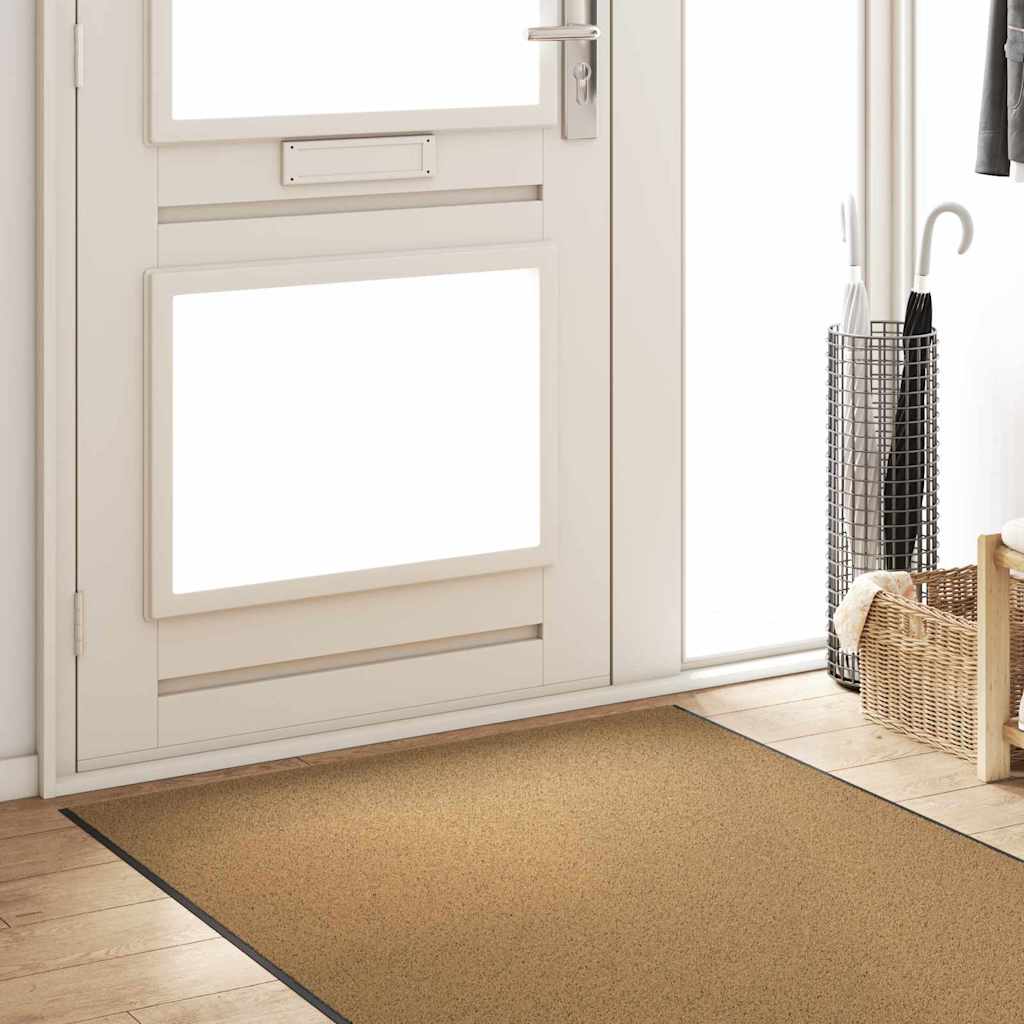 Vidaxl paillasson différent crème et noir 120 x 400 cm polyamide et PVC