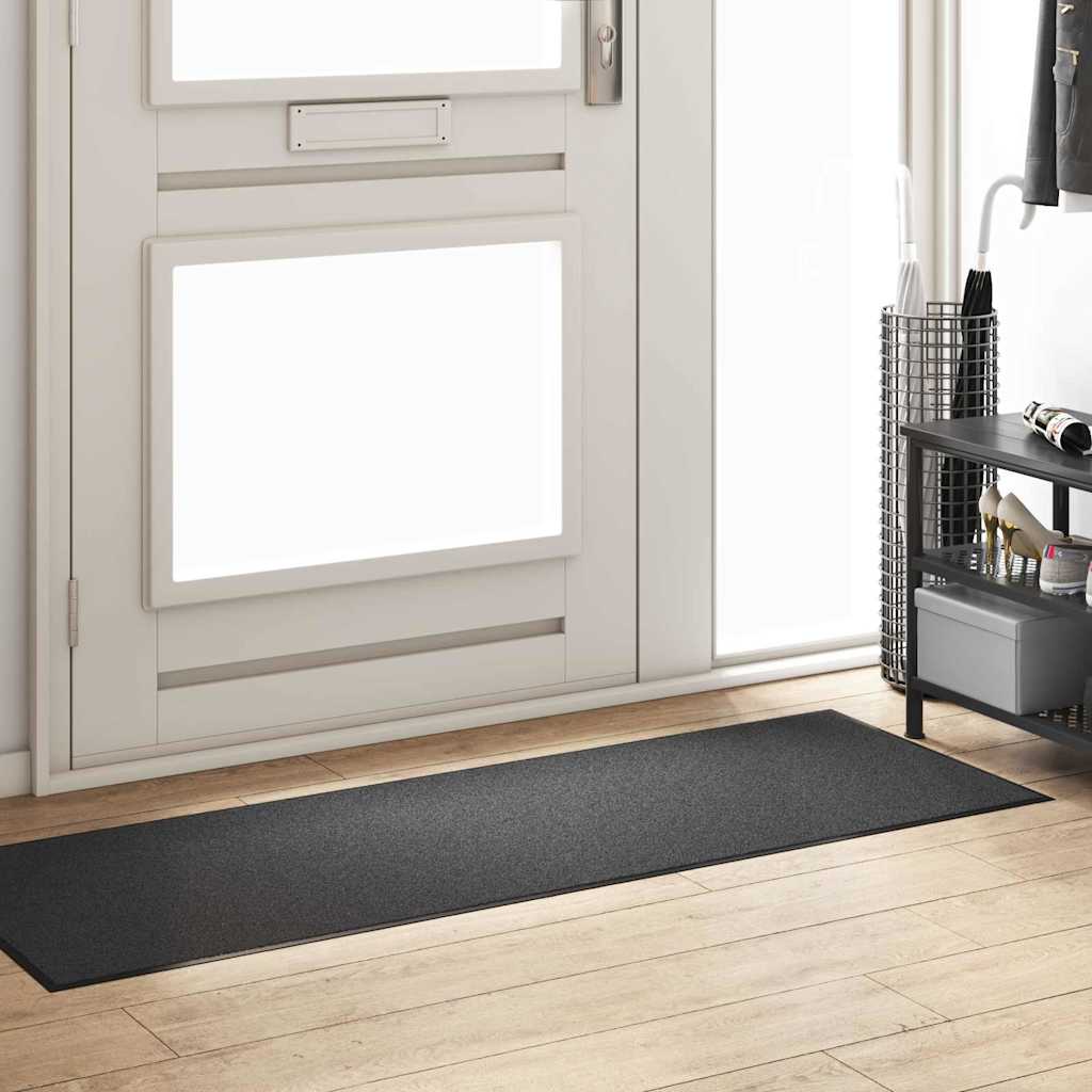 Vidaxl paillasson anthracite et noir 60 x 180 cm polypropylène et vinyle