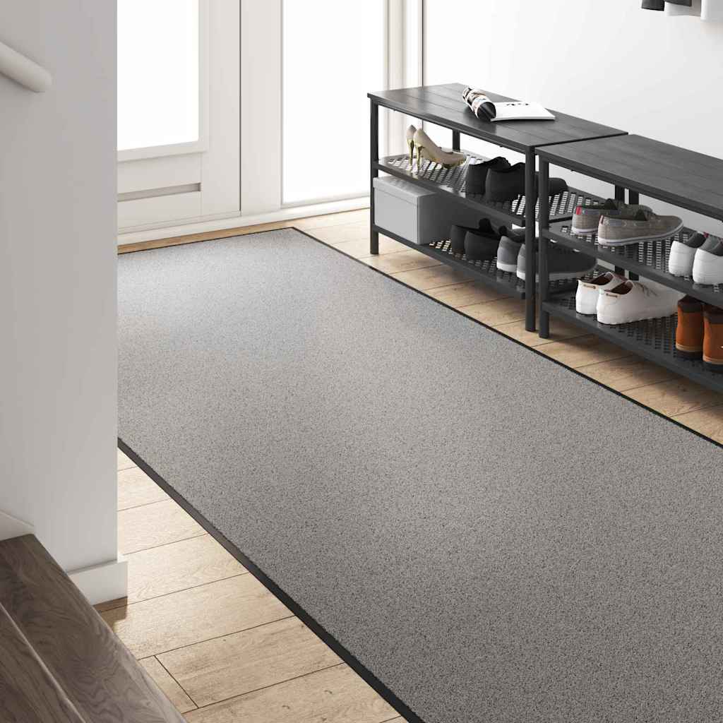 Vidaxx paillasson gris et noir 120 x 350 cm polypropylène et vinyle