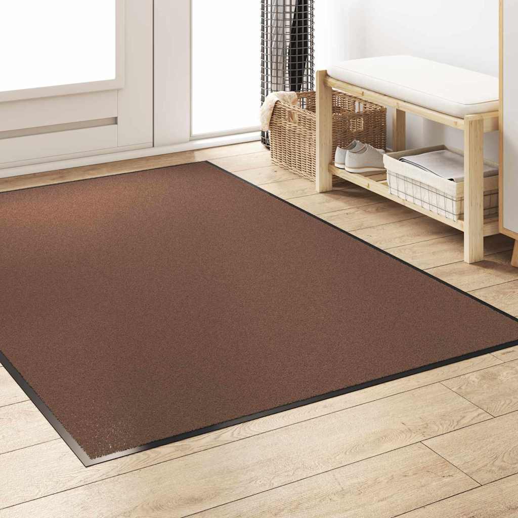 Vidaxx paillasson marron et noir 120 x 180 cm polypropylène et vinyle
