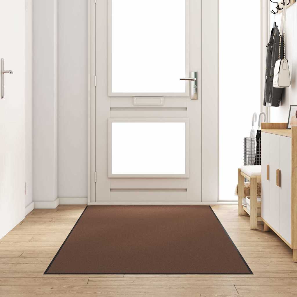 Vidaxx paillasson marron et noir 120 x 300 cm polypropylène et vinyle