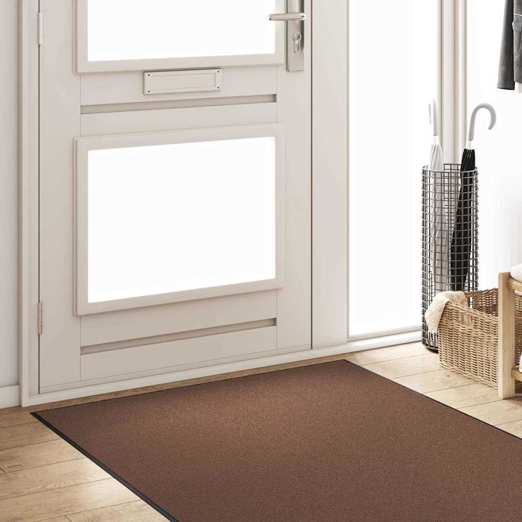 Vidaxx paillasson marron et noir 120 x 350 cm polypropylène et vinyle