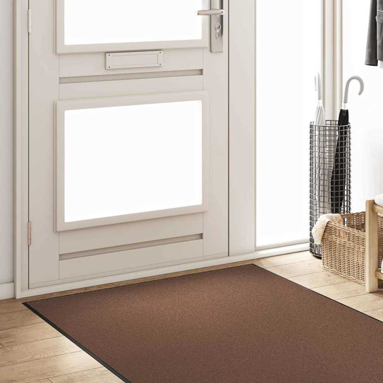 Vidaxx paillasson marron et noir 120 x 350 cm polypropylène et vinyle