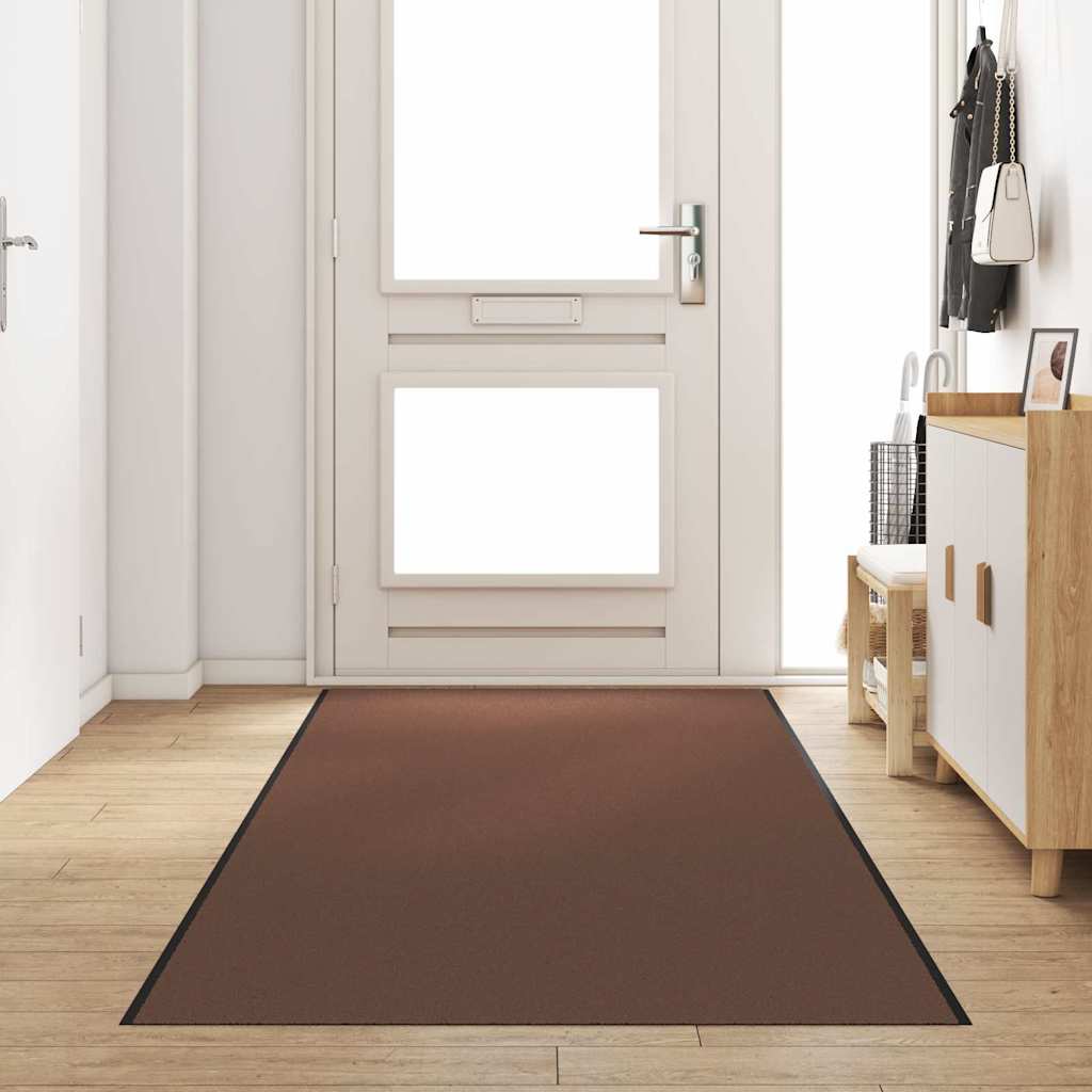 Vidaxx paillasson marron et noir 120 x 350 cm polypropylène et vinyle