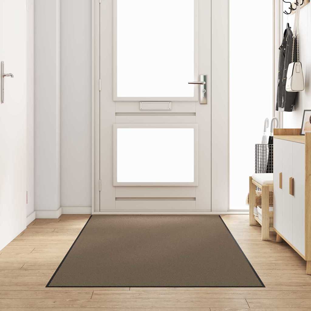 Vidaxx paillasson beige et noir 120 x 250 cm polypropylène et vinyle