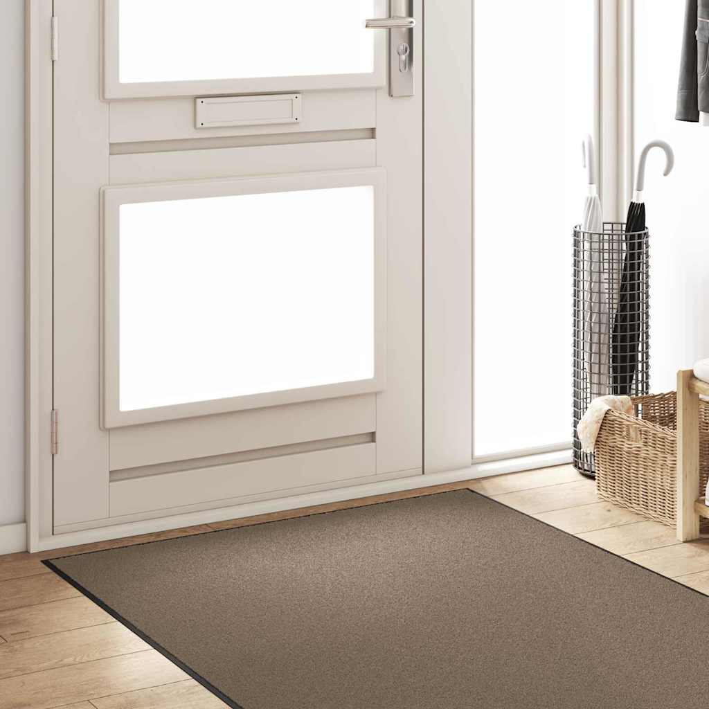 Vidaxx paillasson beige et noir 120 x 400 cm polypropylène et vinyle