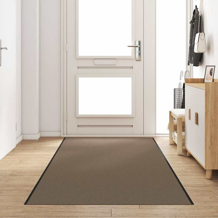 Vidaxx paillasson beige et noir 120 x 400 cm polypropylène et vinyle