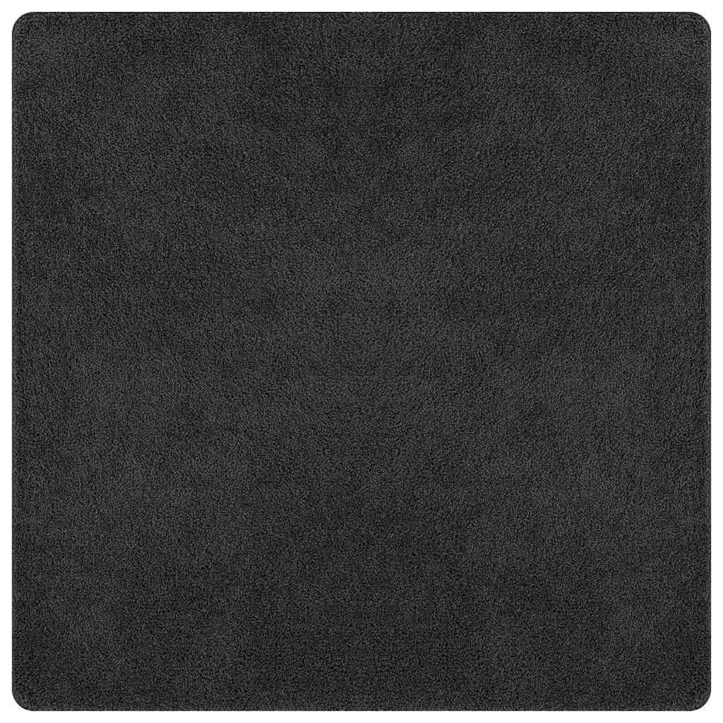 Vidaxx tapis shaggy antidérapant gris foncé 160 x 160 cm pp