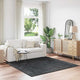 Vidaxx tapis shaggy antidérapant gris foncé 200 x 200 cm pp