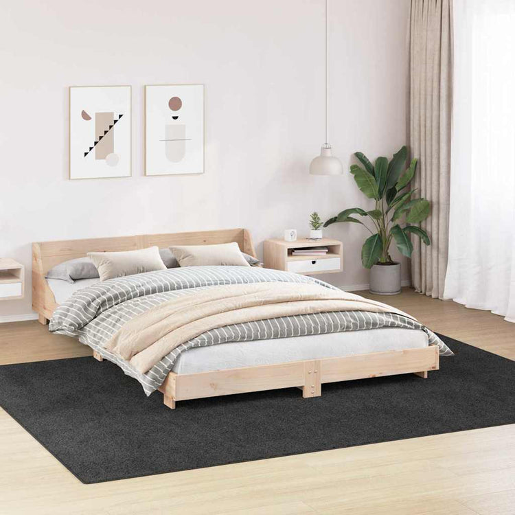 Vidaxx tapis shaggy antidérapant gris foncé 240 x 340 cm pp