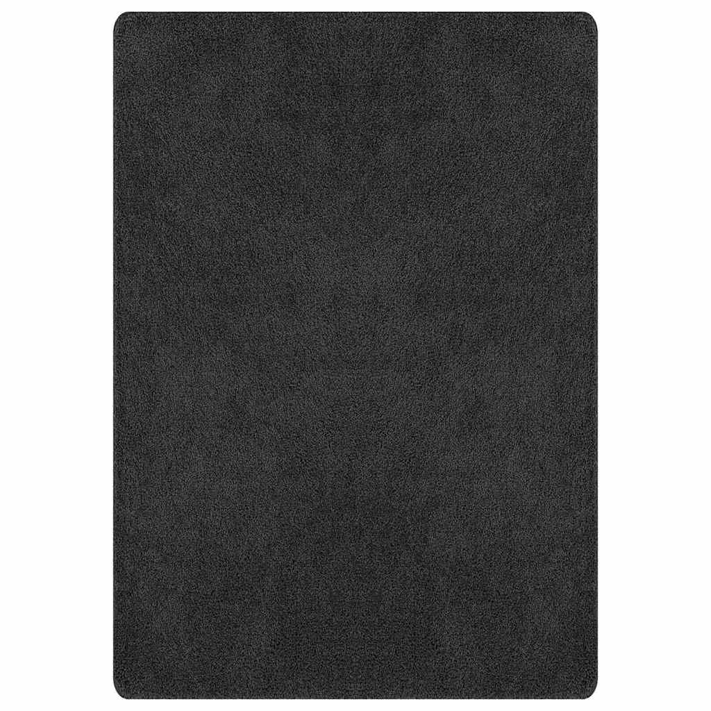 Vidaxx tapis shaggy antidérapant gris foncé 240 x 340 cm pp