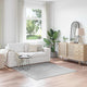 Vidaxx tapis shaggy antidérapant gris 160 x 160 cm pp