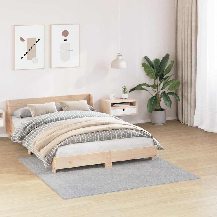 Vidaxx tapis shaggy antidérapant gris 160 x 160 cm pp