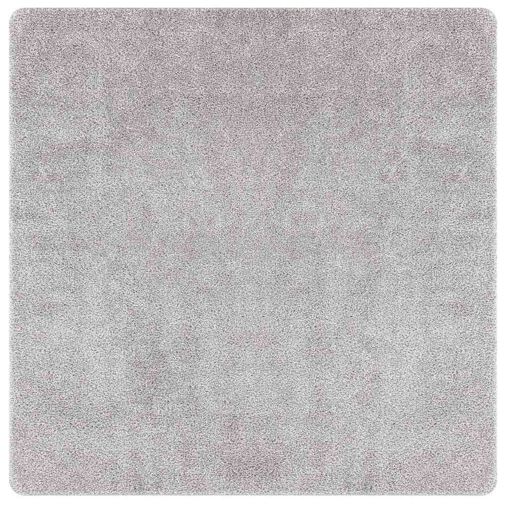 Vidaxx tapis shaggy antidérapant gris 160 x 160 cm pp