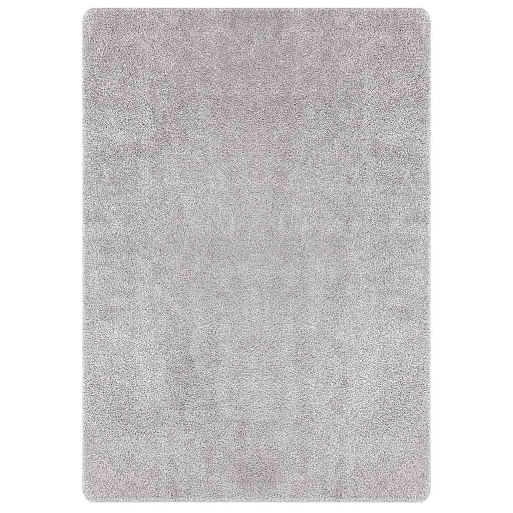 VidaXL tapis shaggy antidérapant gris 240 x 340 cm pp