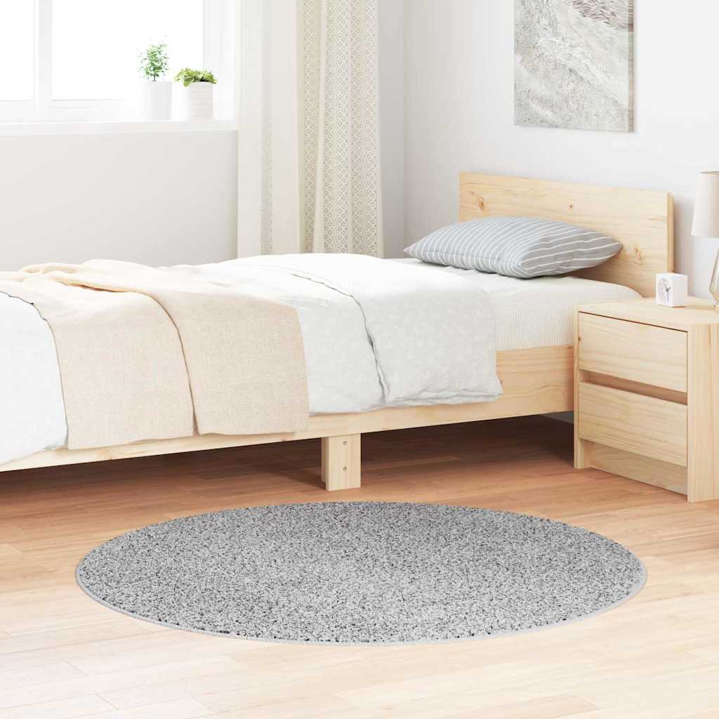 VidaXL tapis shaggy antidérapant gris 120 x 120 cm pp