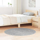 VidaXL tapis shaggy antidérapant gris 120 x 120 cm pp