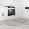 VidaXL tapis shaggy antidérapant gris 120 x 120 cm pp