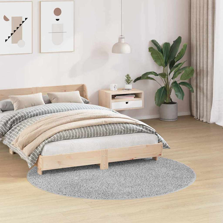 Vidaxx tapis shaggy antidérapant gris 160 x 160 cm pp