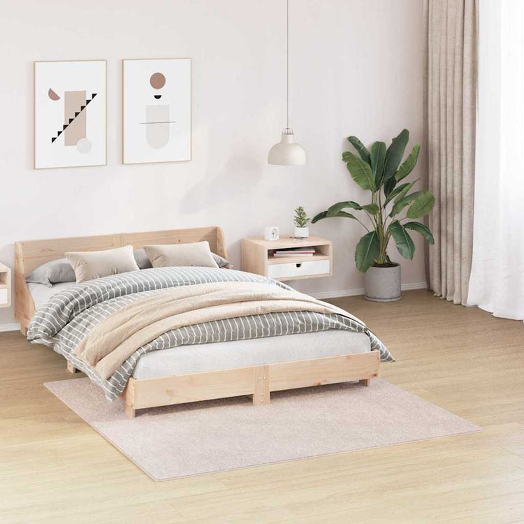 Vidaxx tapis shaggy antidérapant crème 160 x 160 cm pp