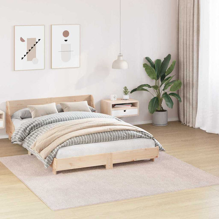 Vidaxx tapis shaggy antidérapant crème 200 x 200 cm pp