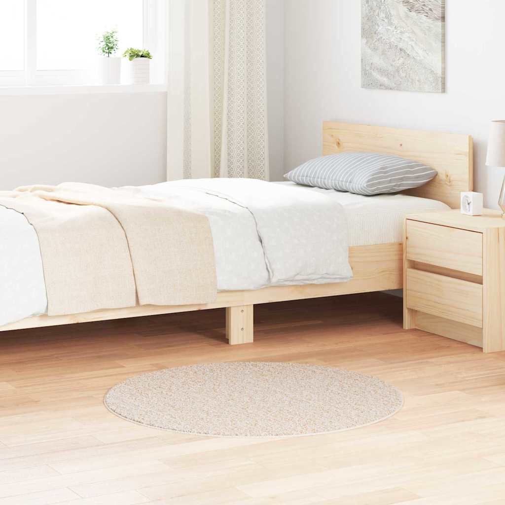 Vidaxx tapis shaggy antidérapant crème 90 x 90 cm pp