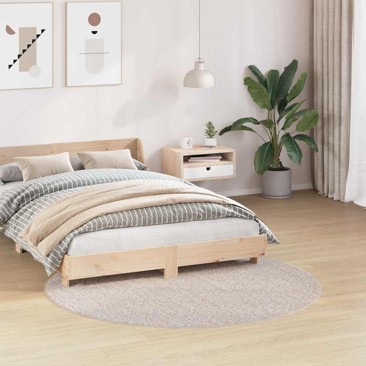 Vidaxx tapis shaggy antidérapant crème 160 x 160 cm pp