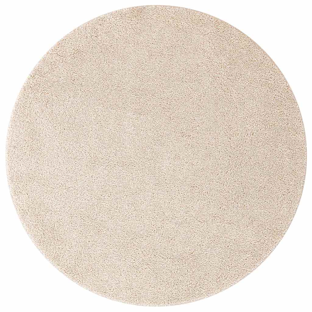 Vidaxx tapis shaggy antidérapant crème 160 x 160 cm pp