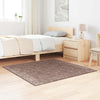 Vidaxx tapis shaggy antidérapant marron 120 x 120 cm pp