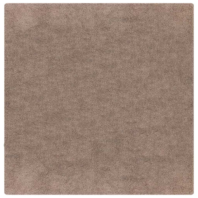 Vidaxx tapis shaggy antidérapant marron 120 x 120 cm pp