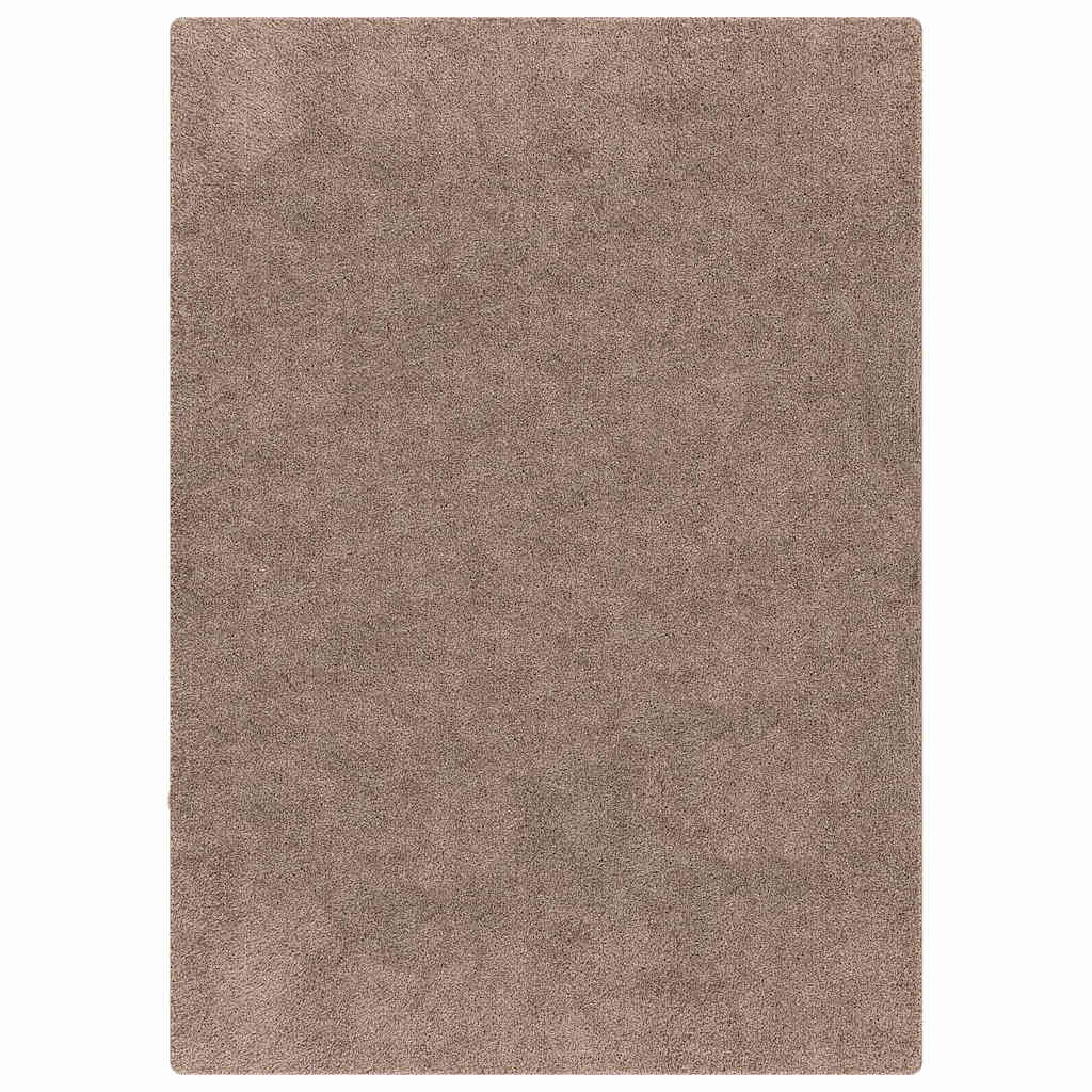 Vidaxx tapis shaggy antidérapant marron 160 x 230 cm pp