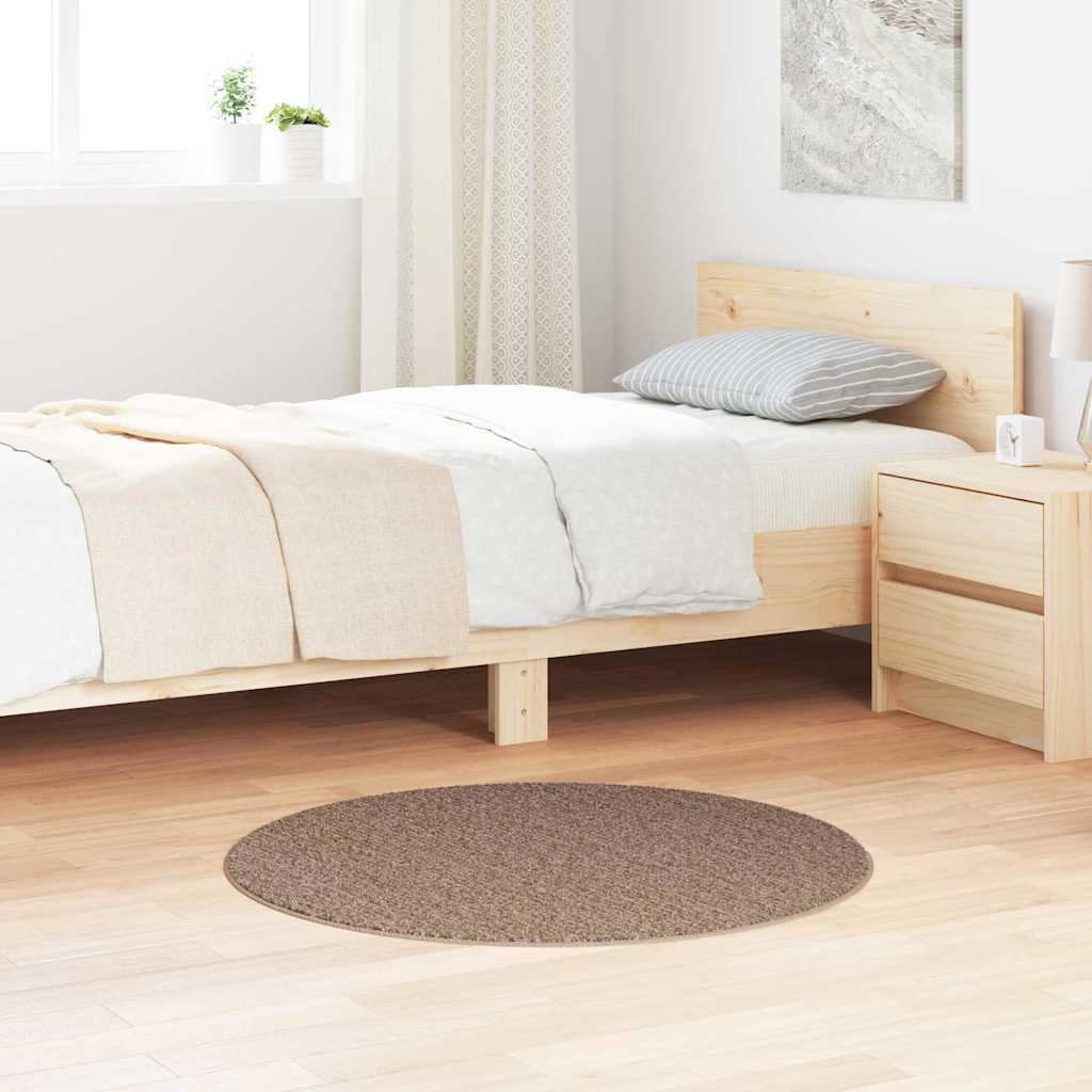 Vidaxx tapis shaggy antidérapant marron 90 x 90 cm pp