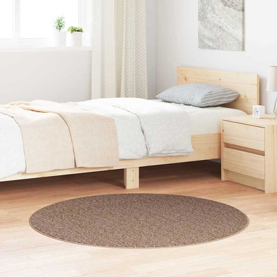 Vidaxx tapis shaggy antidérapant marron 120 x 120 cm pp