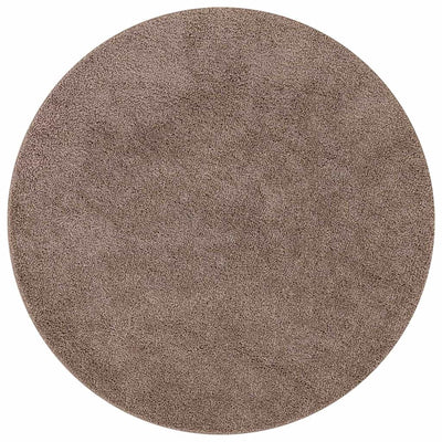 Vidaxx tapis shaggy antidérapant marron 120 x 120 cm pp