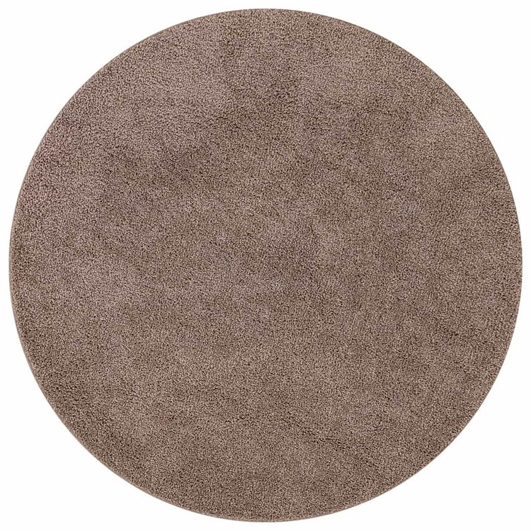 Vidaxx tapis shaggy antidérapant marron 120 x 120 cm pp
