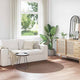 Vidaxx tapis shaggy antidérapant marron 160 x 160 cm pp