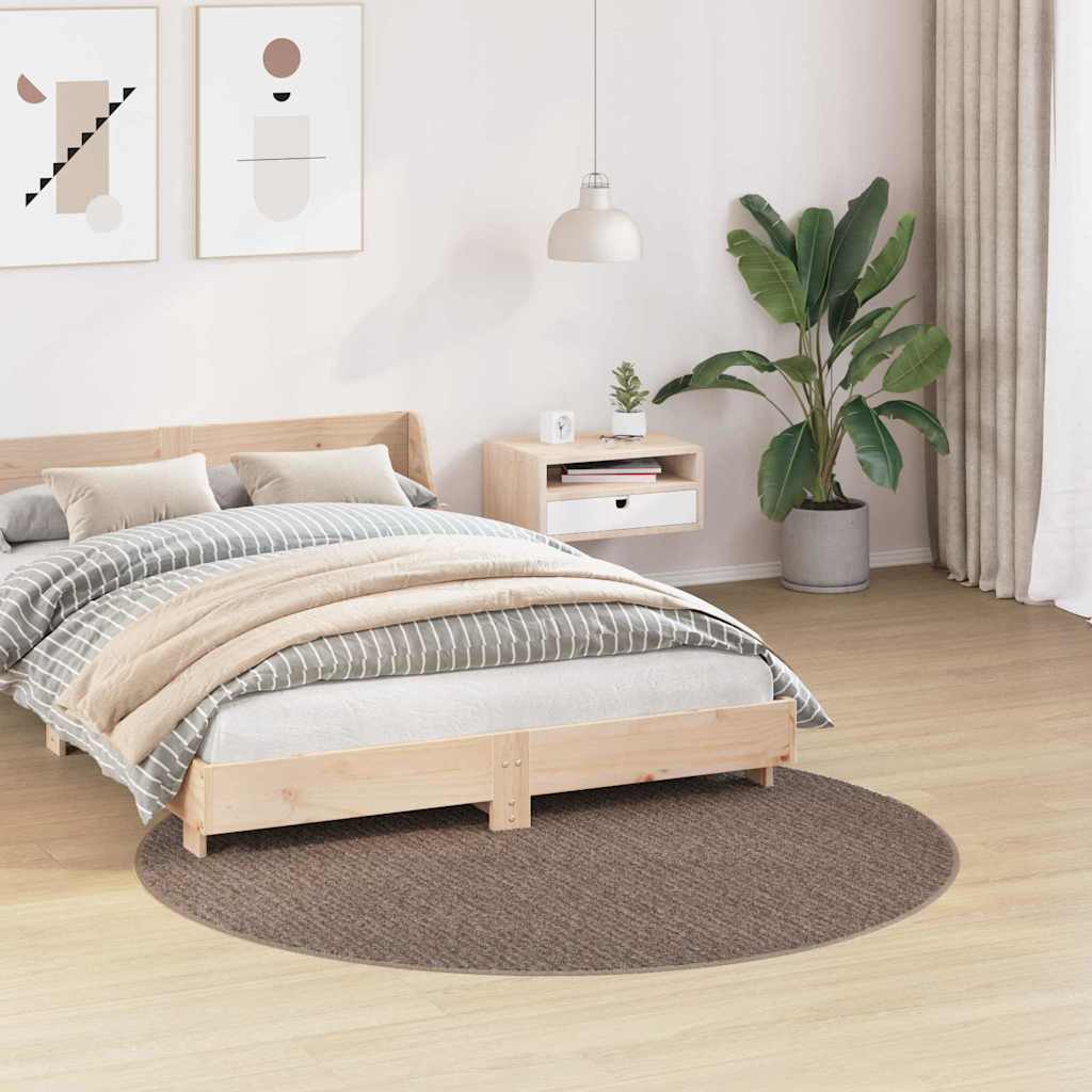Vidaxx tapis shaggy antidérapant marron 160 x 160 cm pp