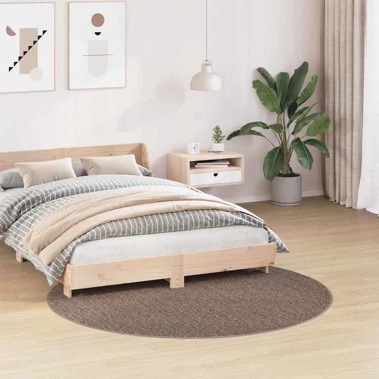 Vidaxx tapis shaggy antidérapant marron 160 x 160 cm pp