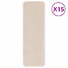 Vidaxx tapis d'escalier antidérapants dos en latex 15 pcs crème 60 x 25 cm pp