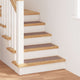 Vidaxl tapis d'escalier antidérapants 15 pcs marron clair 75 x 20 cm pp