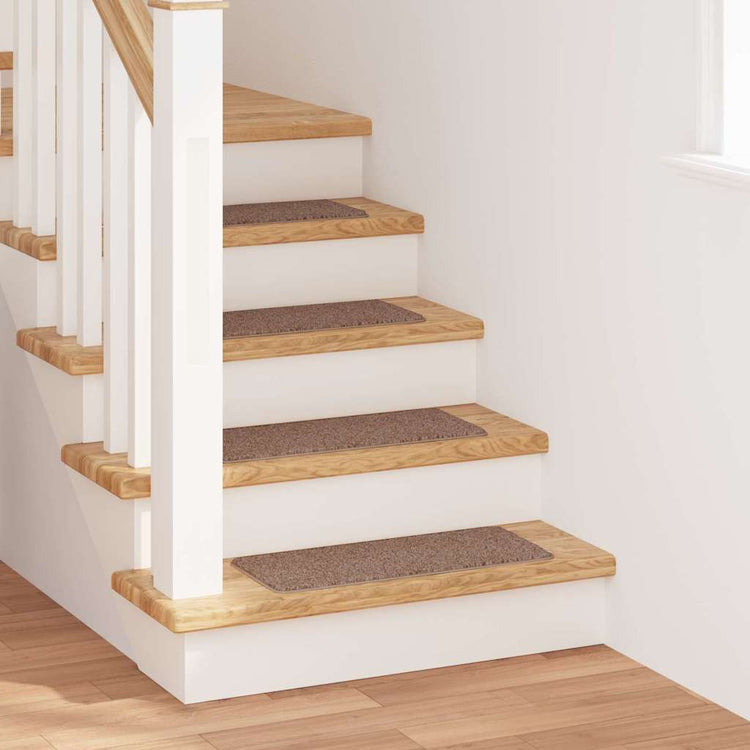 Vidaxx tapis d'escalier antidérapants dos en latex 15 pcs marron 60 x 25 cm pp