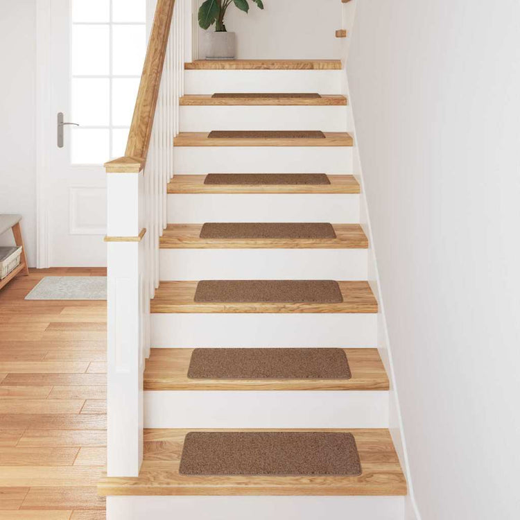 Vidaxx tapis d'escalier antidérapants dos en latex 15 pcs jaune 60 x 25 cm pp